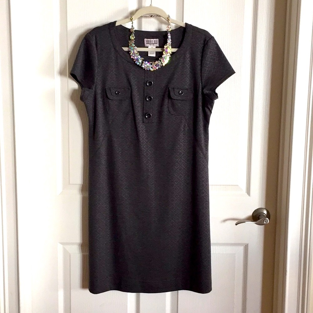 Robbie Bee Dress Short Sleeve, Size 16 Petite Plus, Elegant & Comfortable